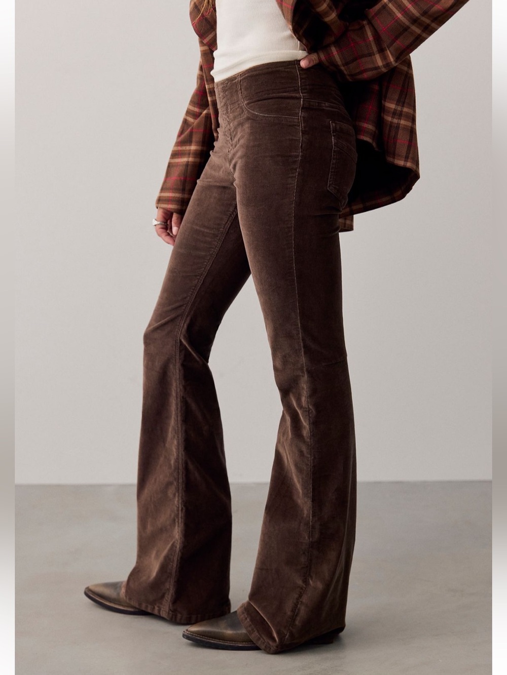 We The Free Penny Pull-On Cord Flare Pants - Size 24 Free People Corduroy Jeans